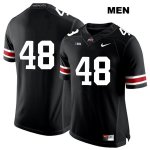 Men's NCAA Ohio State Buckeyes Logan Hittle #48 College Stitched No Name Authentic Nike White Number Black Football Jersey JL20Z74LC